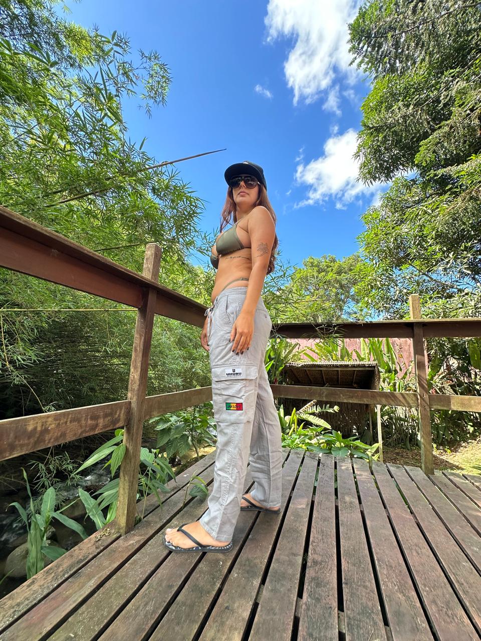 Calça Jah Love Cargo Cinza